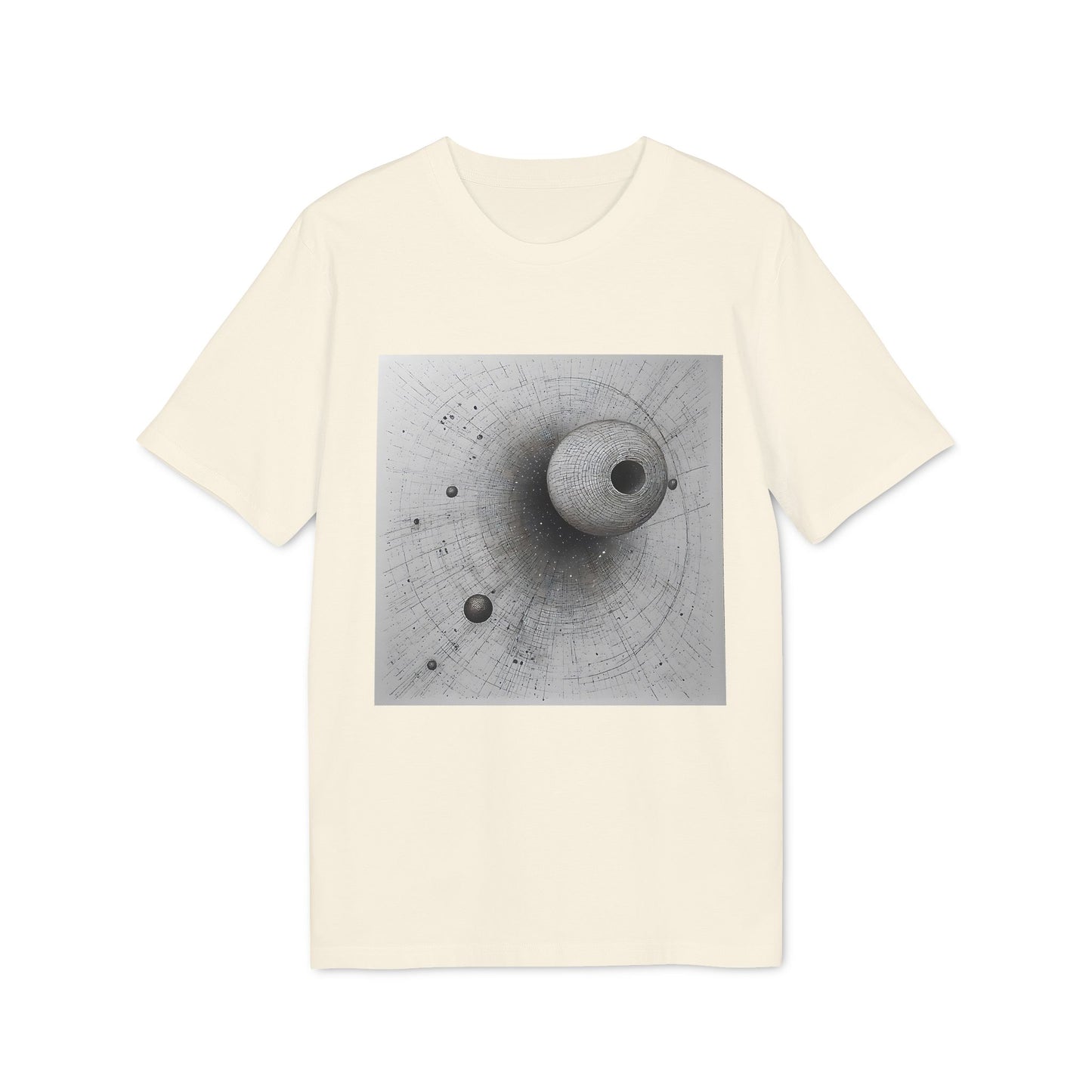Ucique Eclipse T-Shirt – Dark Celestial Geometry | Eco Unisex Streetwear