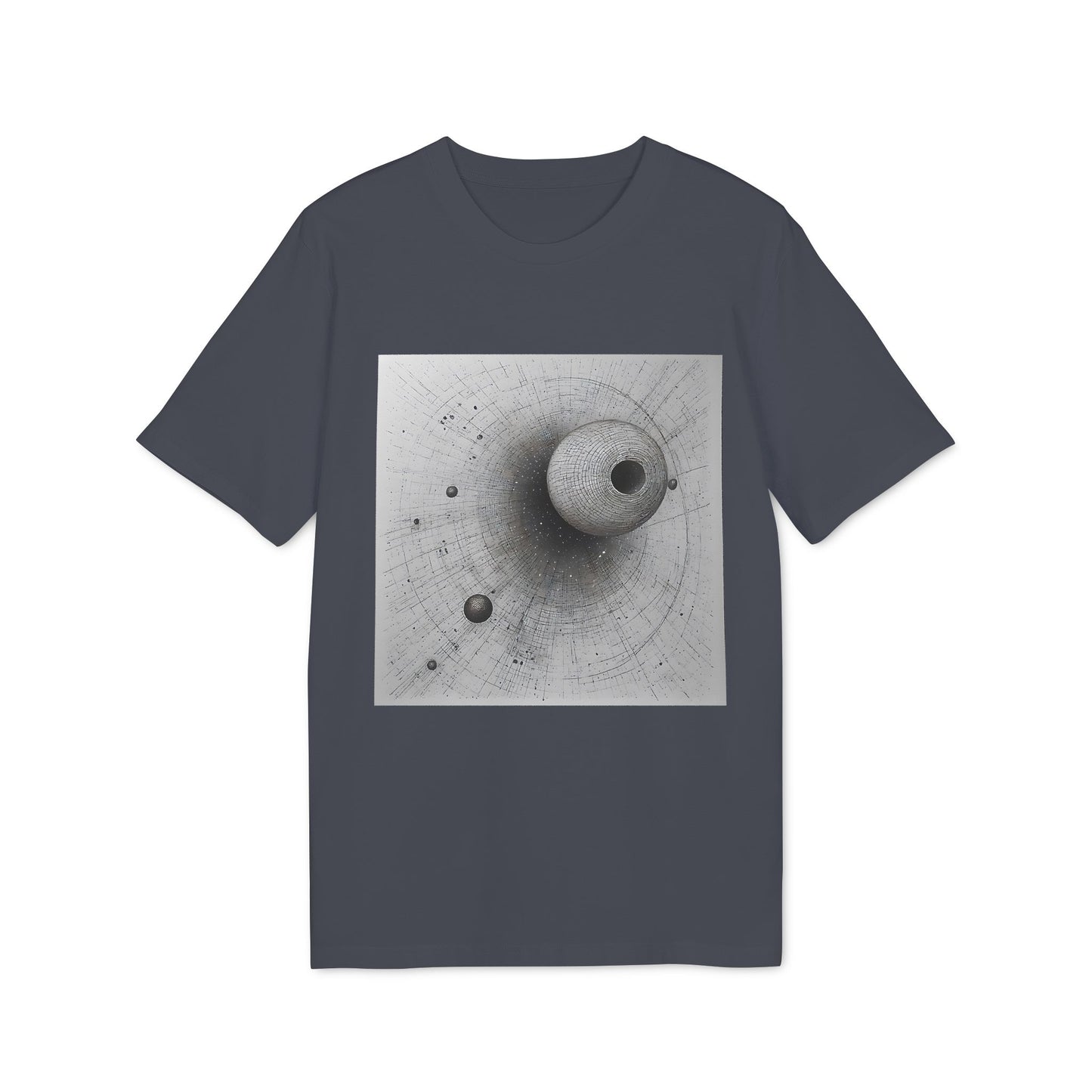 Ucique Eclipse T-Shirt – Dark Celestial Geometry | Eco Unisex Streetwear