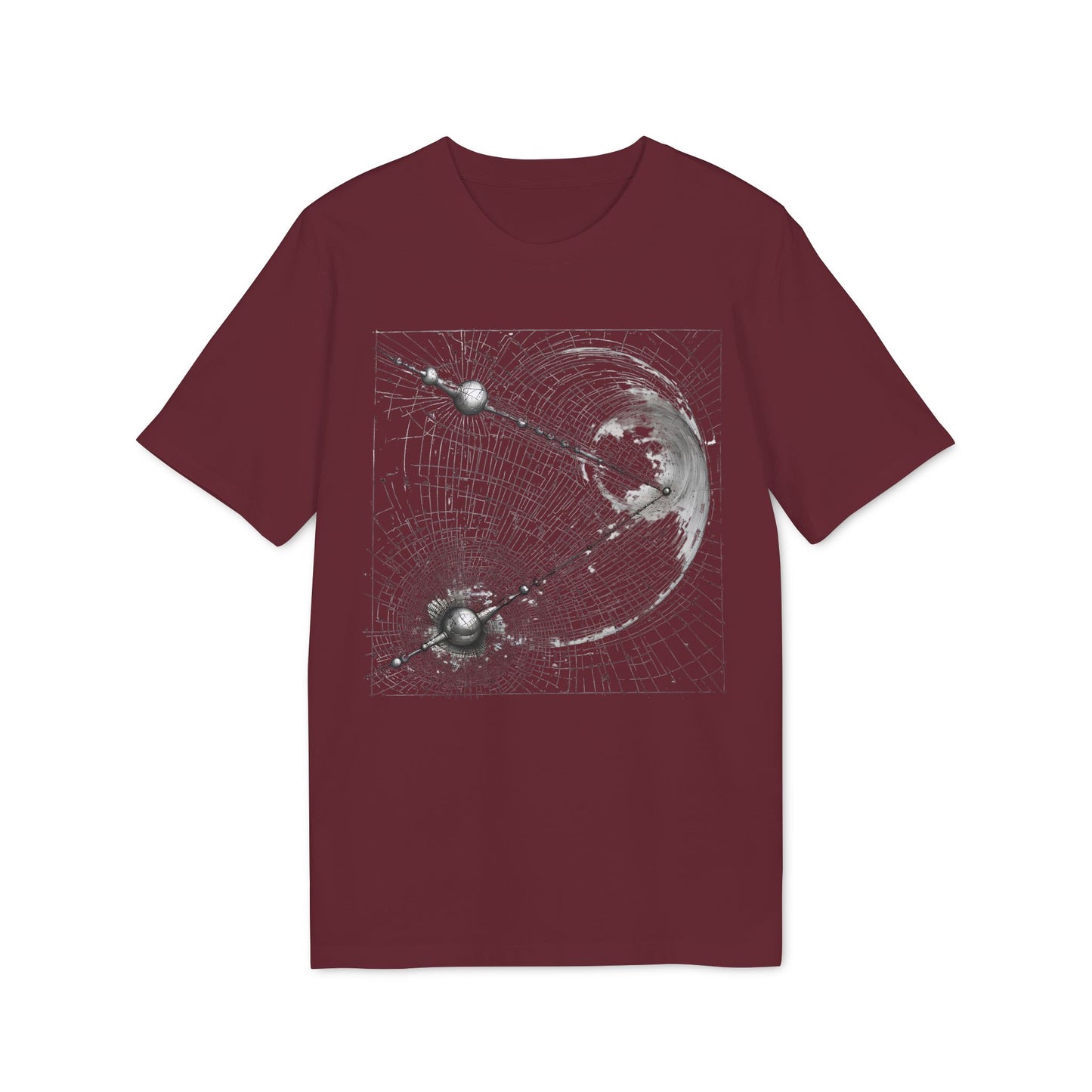 Ucique Cosmic Web T-Shirt – Celestial Geometry Dark Art | Eco Unisex Streetwear