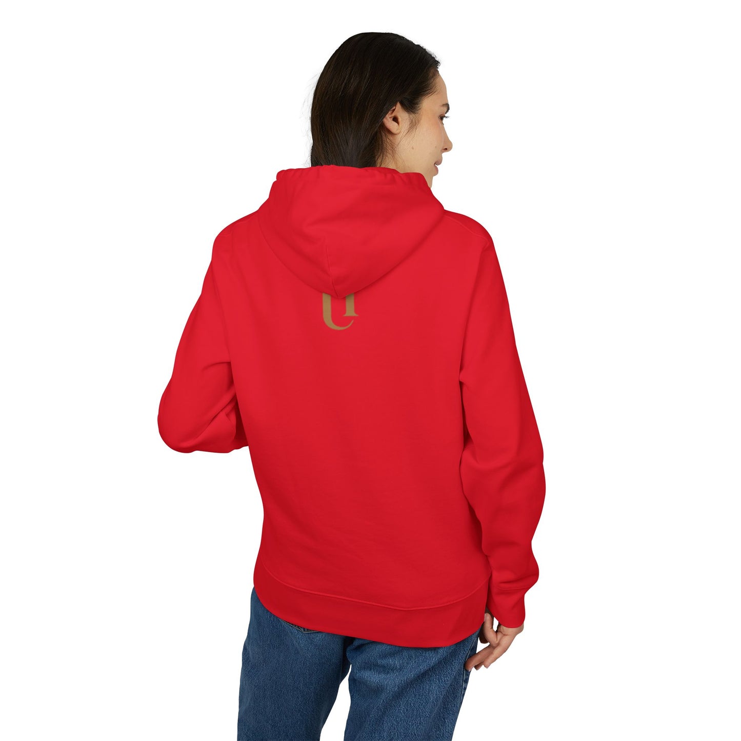 Ucique Fragmented Serenity Hoodie – Surreal Cracked Face Design | Organic Cotton Eco Gothic Streetwear