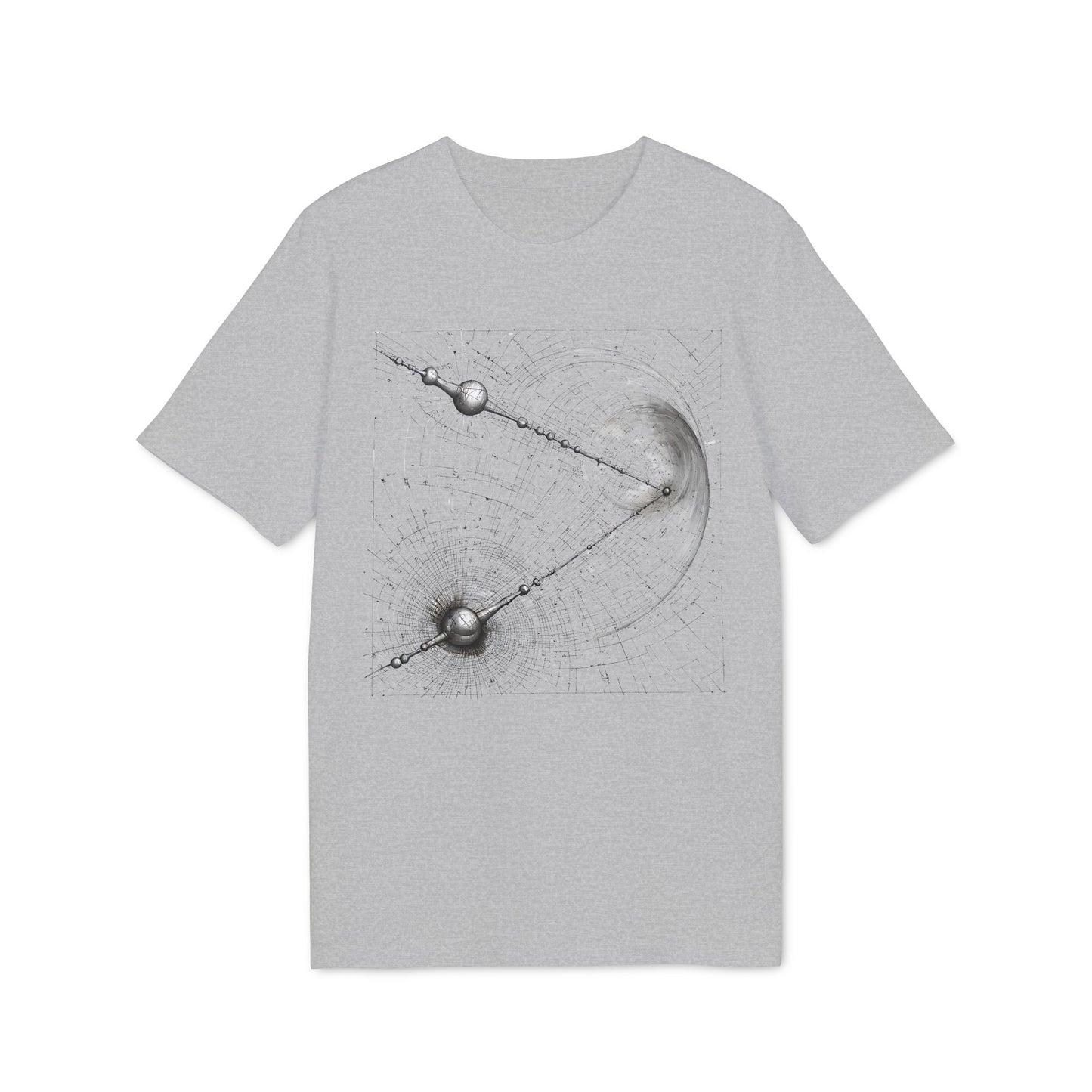 Ucique Cosmic Web T-Shirt – Celestial Geometry Dark Art | Eco Unisex Streetwear