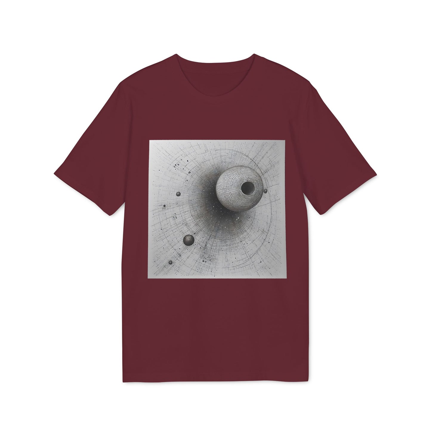 Ucique Eclipse T-Shirt – Dark Celestial Geometry | Eco Unisex Streetwear