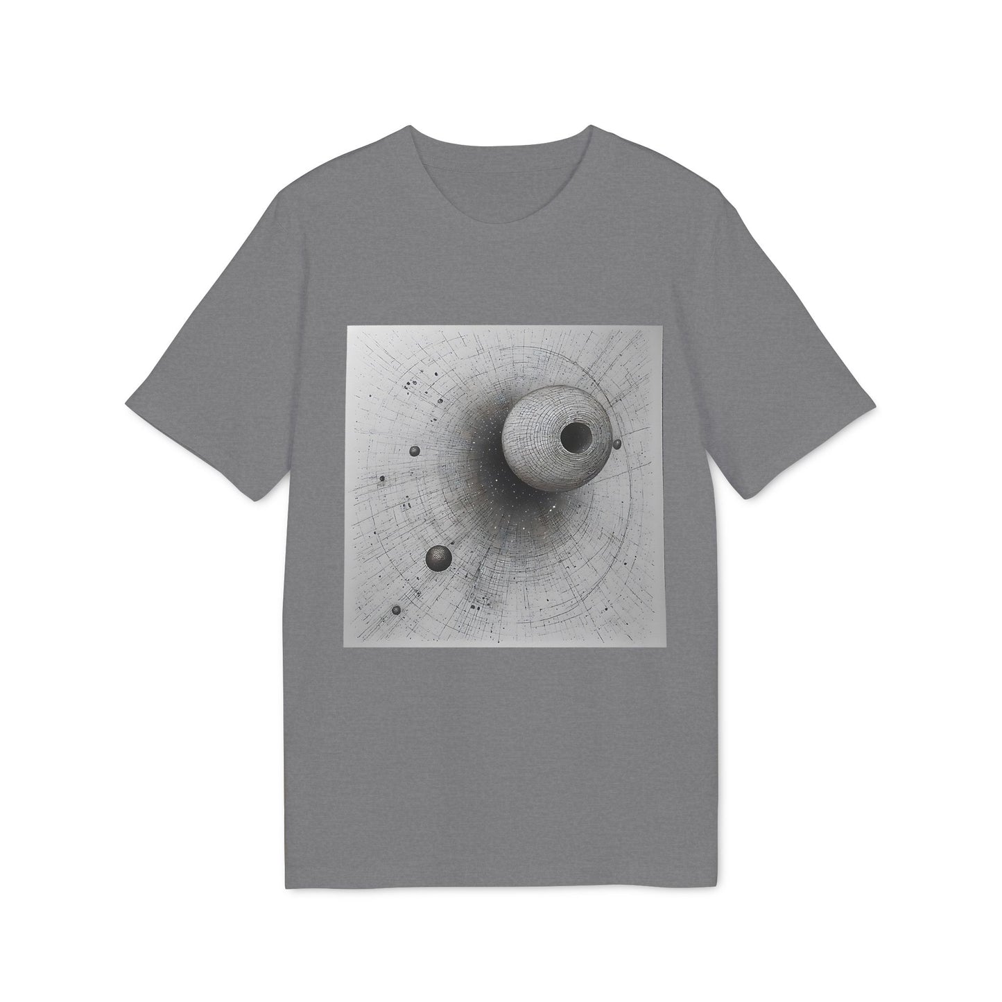 Ucique Eclipse T-Shirt – Dark Celestial Geometry | Eco Unisex Streetwear