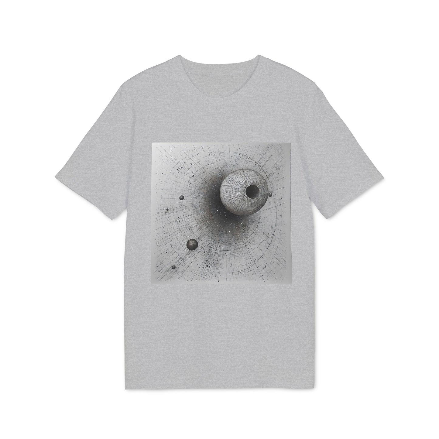 Ucique Eclipse T-Shirt – Dark Celestial Geometry | Eco Unisex Streetwear