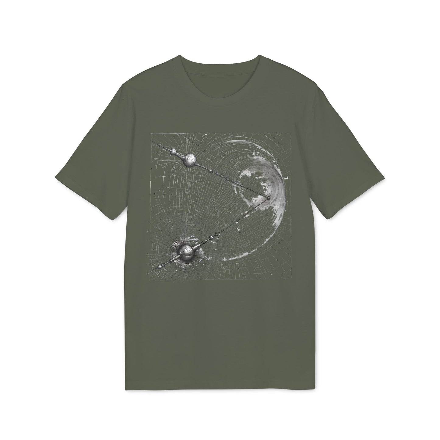 Ucique Cosmic Web T-Shirt – Celestial Geometry Dark Art | Eco Unisex Streetwear