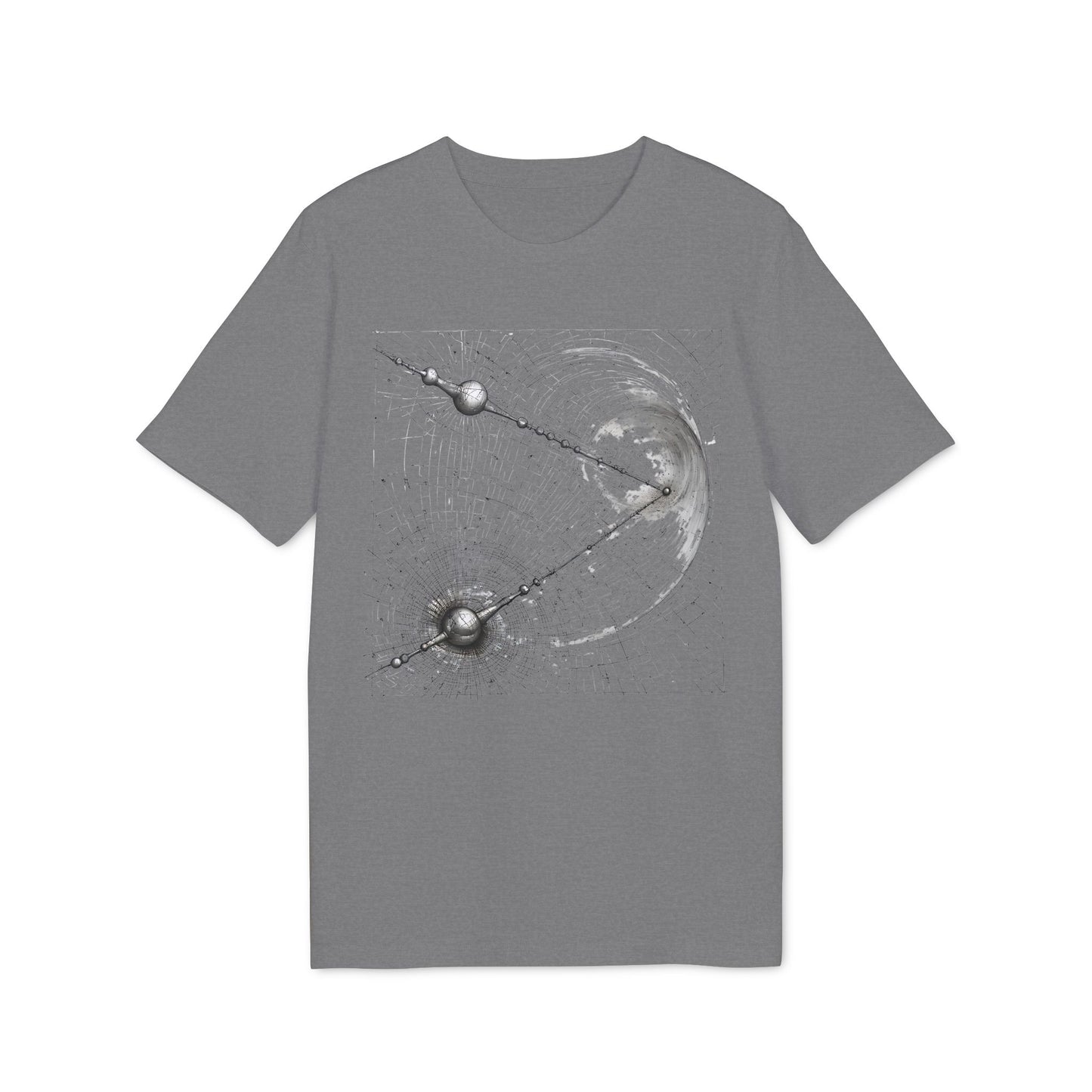 Ucique Cosmic Web T-Shirt – Celestial Geometry Dark Art | Eco Unisex Streetwear