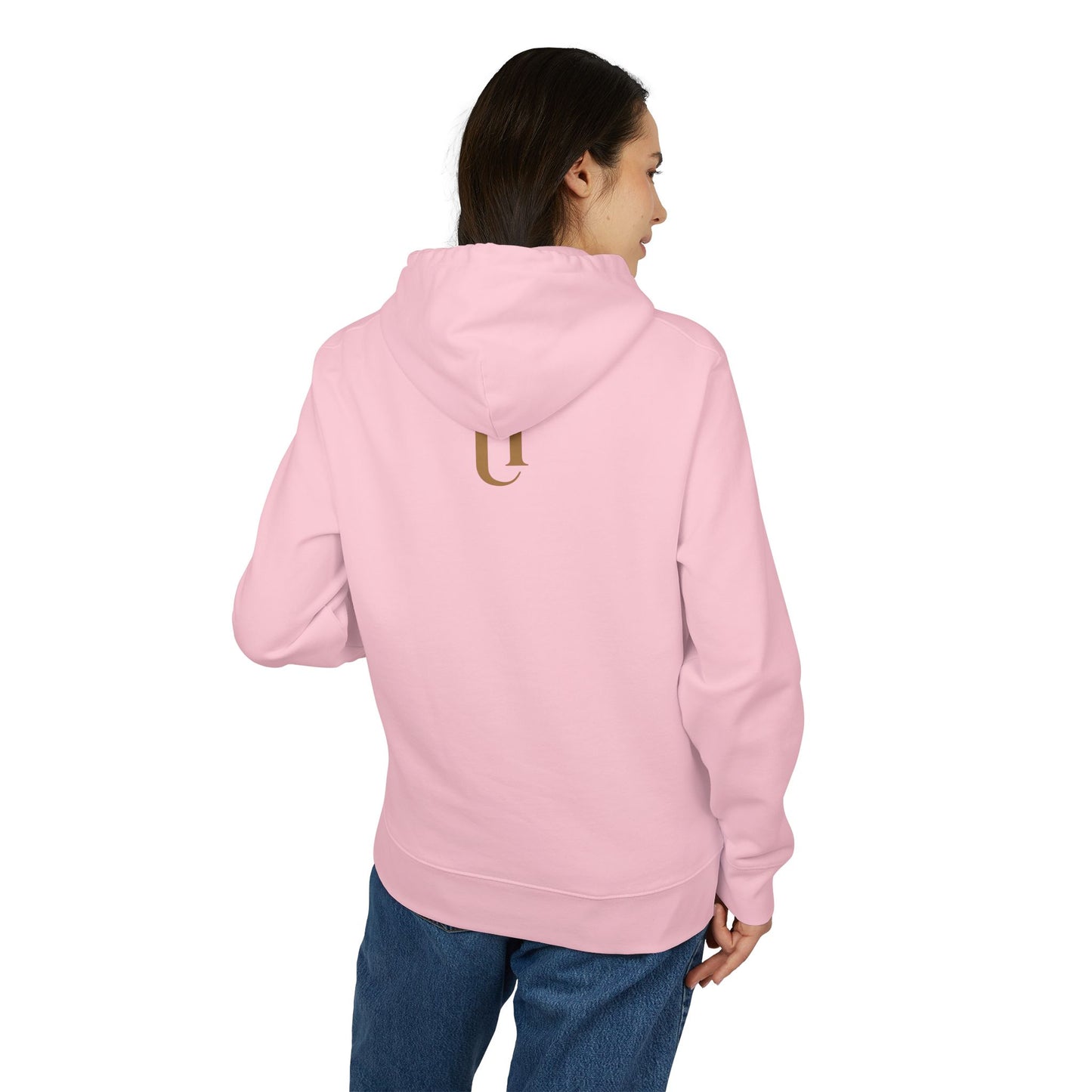 Ucique Fragmented Serenity Hoodie – Surreal Cracked Face Design | Organic Cotton Eco Gothic Streetwear