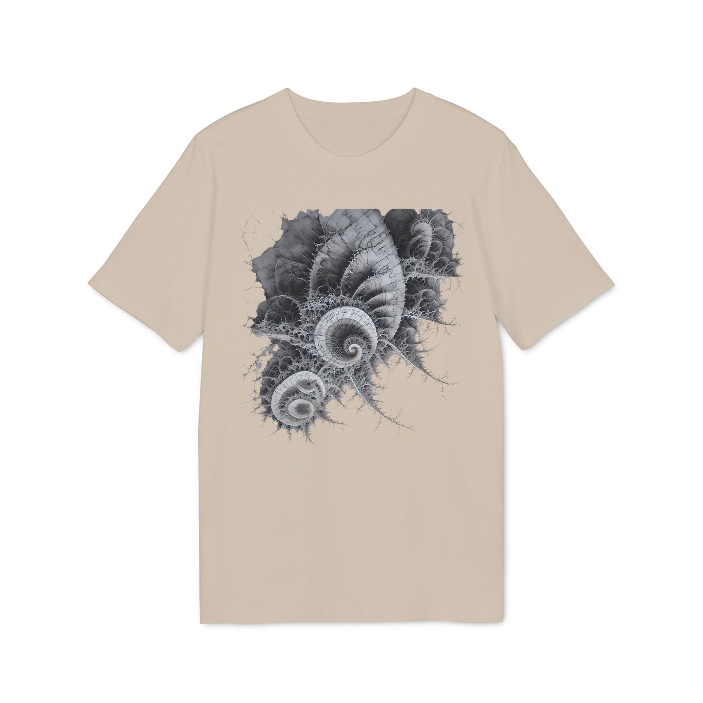 Ucique Spiral Fractal T-Shirt – Occult Geometry Dark Art | Eco Unisex Streetwear