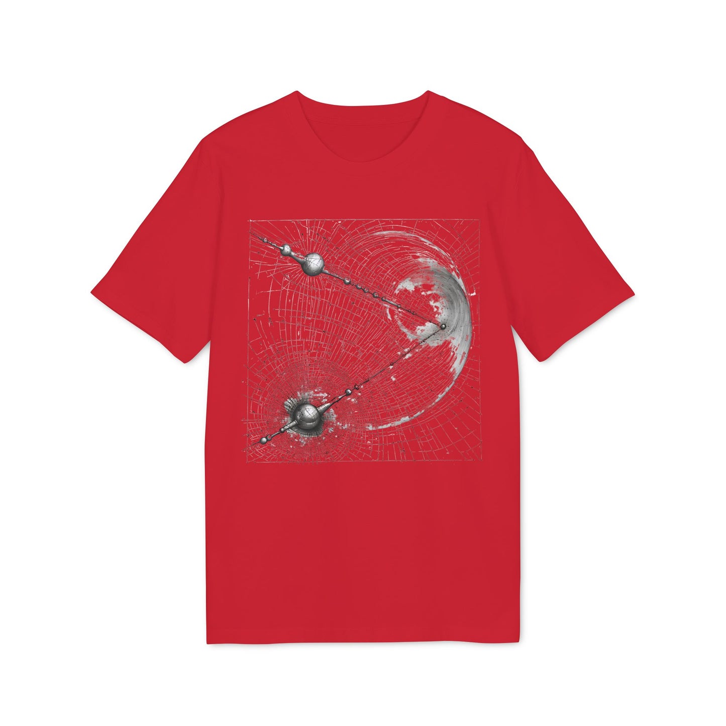 Ucique Cosmic Web T-Shirt – Celestial Geometry Dark Art | Eco Unisex Streetwear
