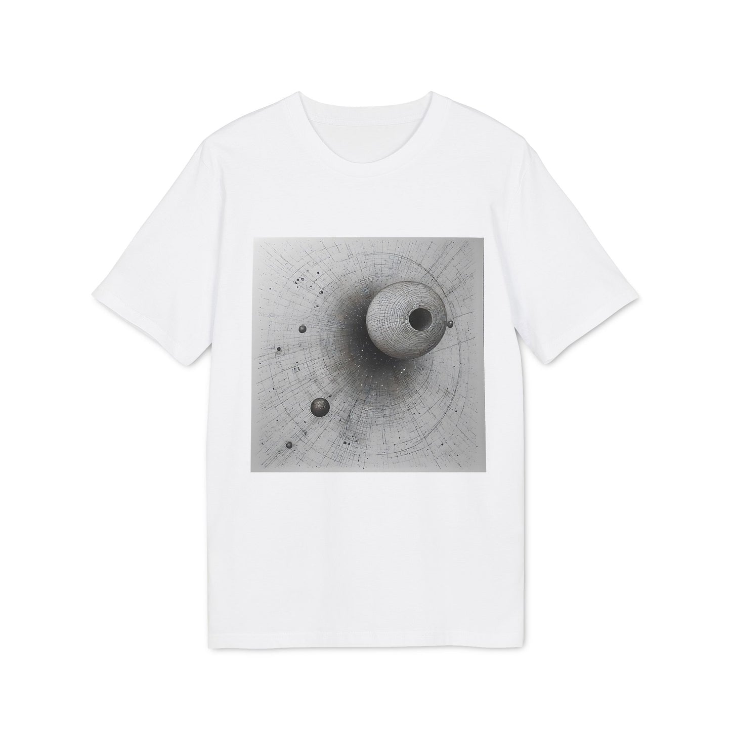 Ucique Eclipse T-Shirt – Dark Celestial Geometry | Eco Unisex Streetwear