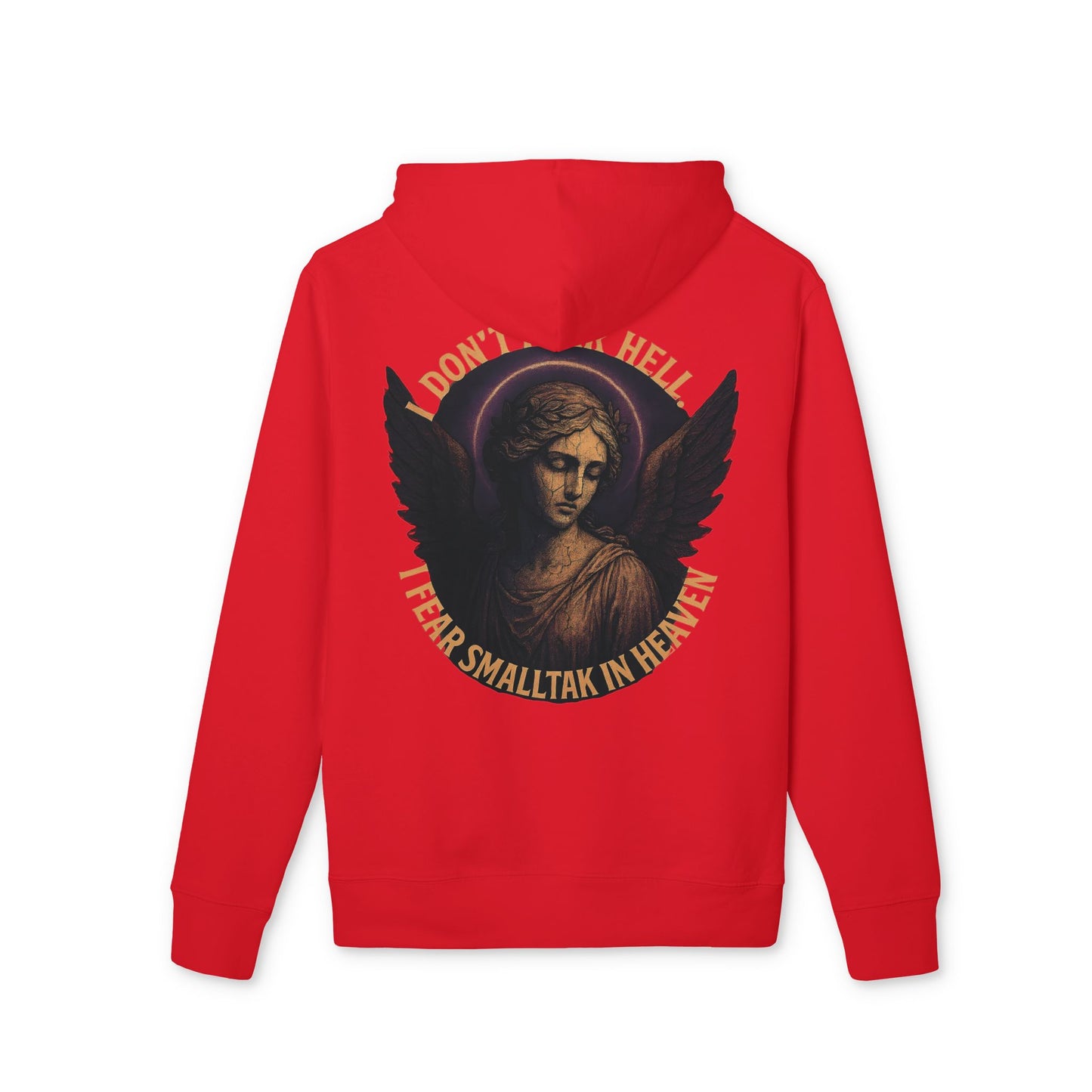 Ucique Angel Hoodie – I Don’t Fear Hell, I Fear Small Talk in Heaven | Gothic Sarcasm Streetwear