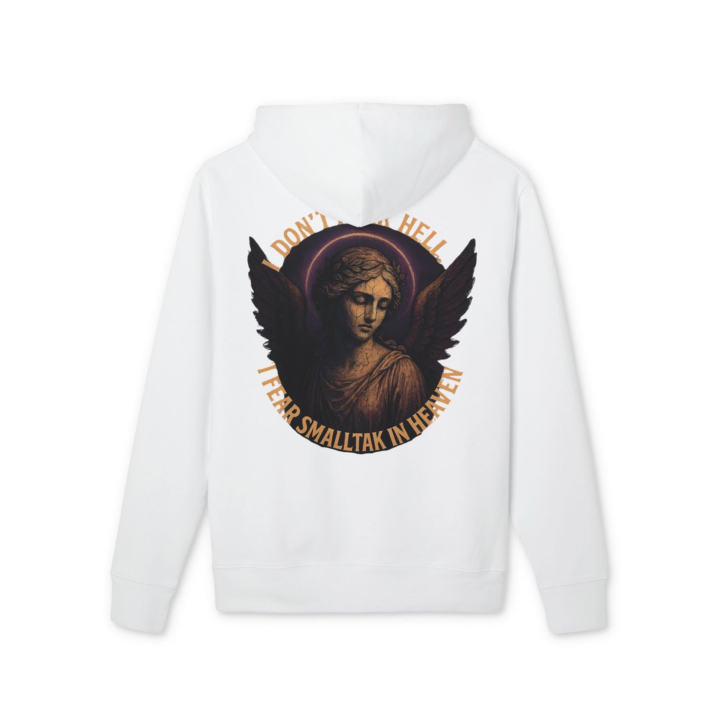 Ucique Angel Hoodie – I Don’t Fear Hell, I Fear Small Talk in Heaven | Gothic Sarcasm Streetwear