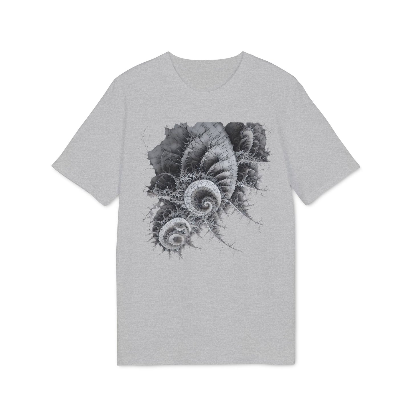 Ucique Spiral Fractal T-Shirt – Occult Geometry Dark Art | Eco Unisex Streetwear