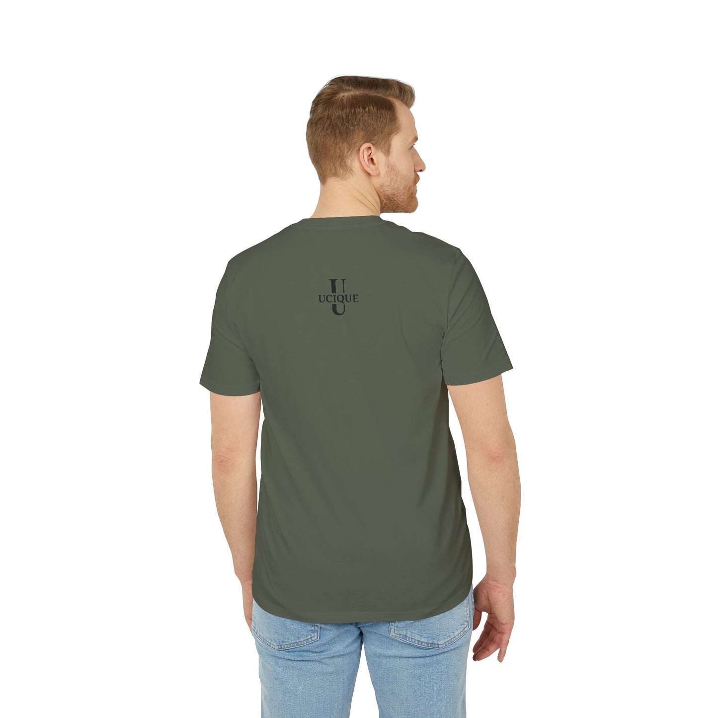 Ucique Dust of Silence T-Shirt – Surreal Face Fragment Design | Organic Cotton Eco Streetwear