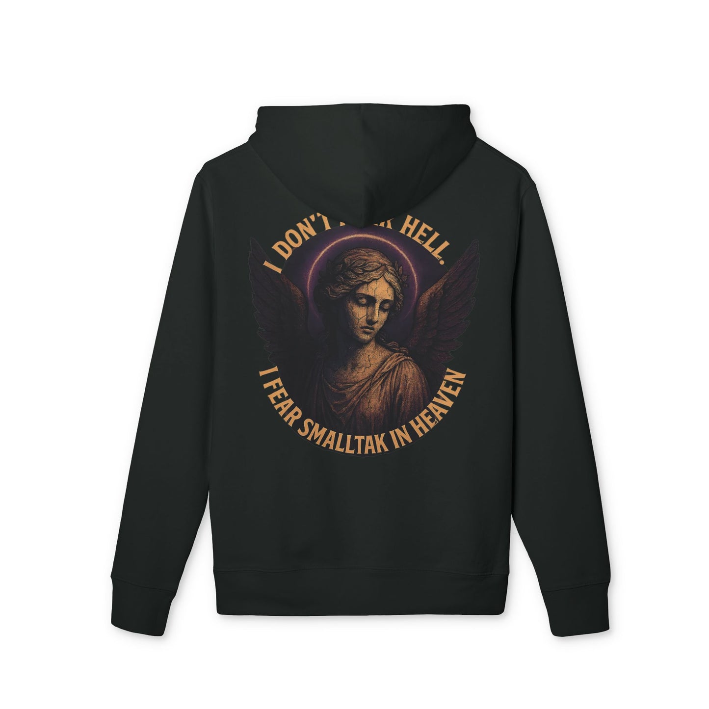 Ucique Angel Hoodie – I Don’t Fear Hell, I Fear Small Talk in Heaven | Gothic Sarcasm Streetwear