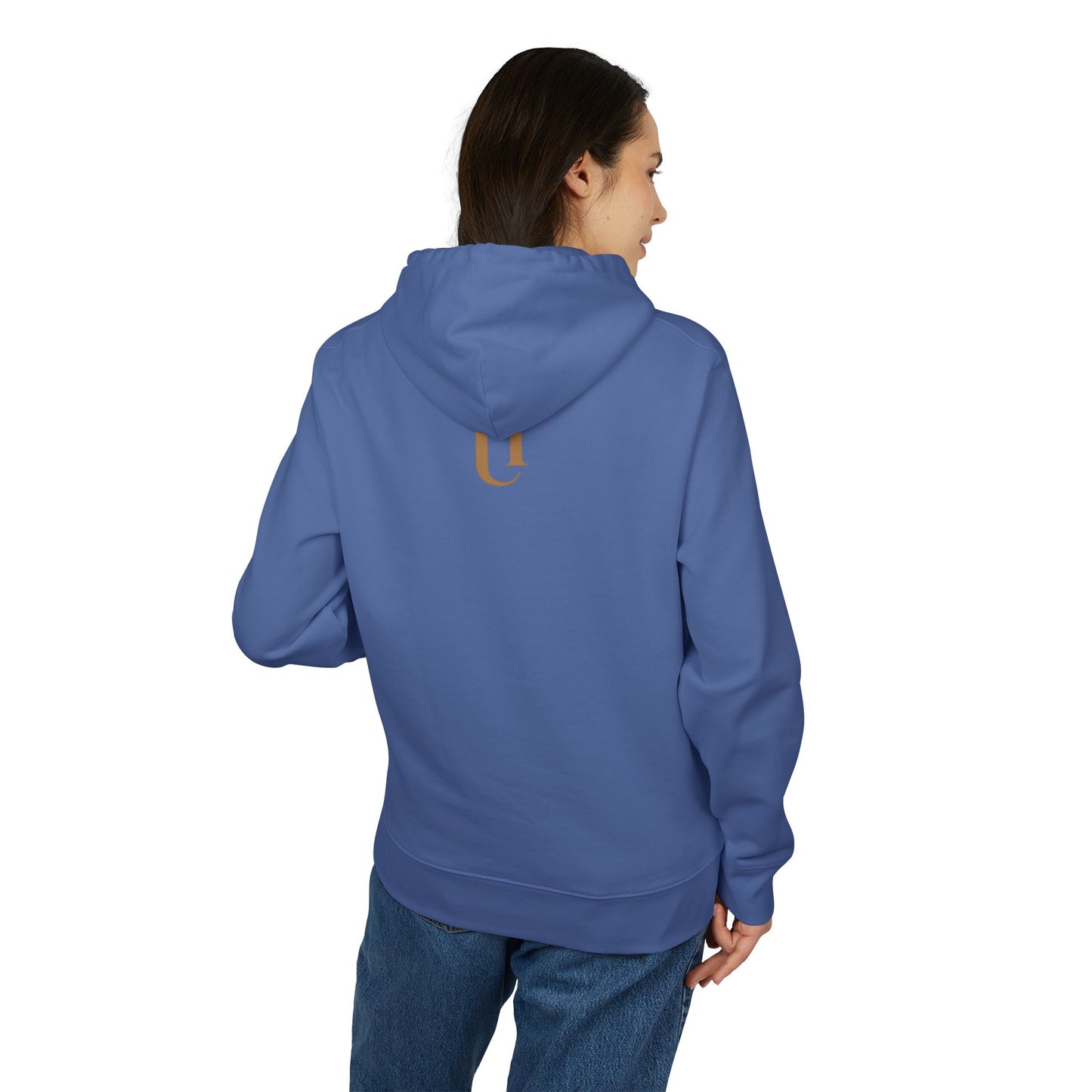 Ucique Fragmented Serenity Hoodie – Surreal Cracked Face Design | Organic Cotton Eco Gothic Streetwear