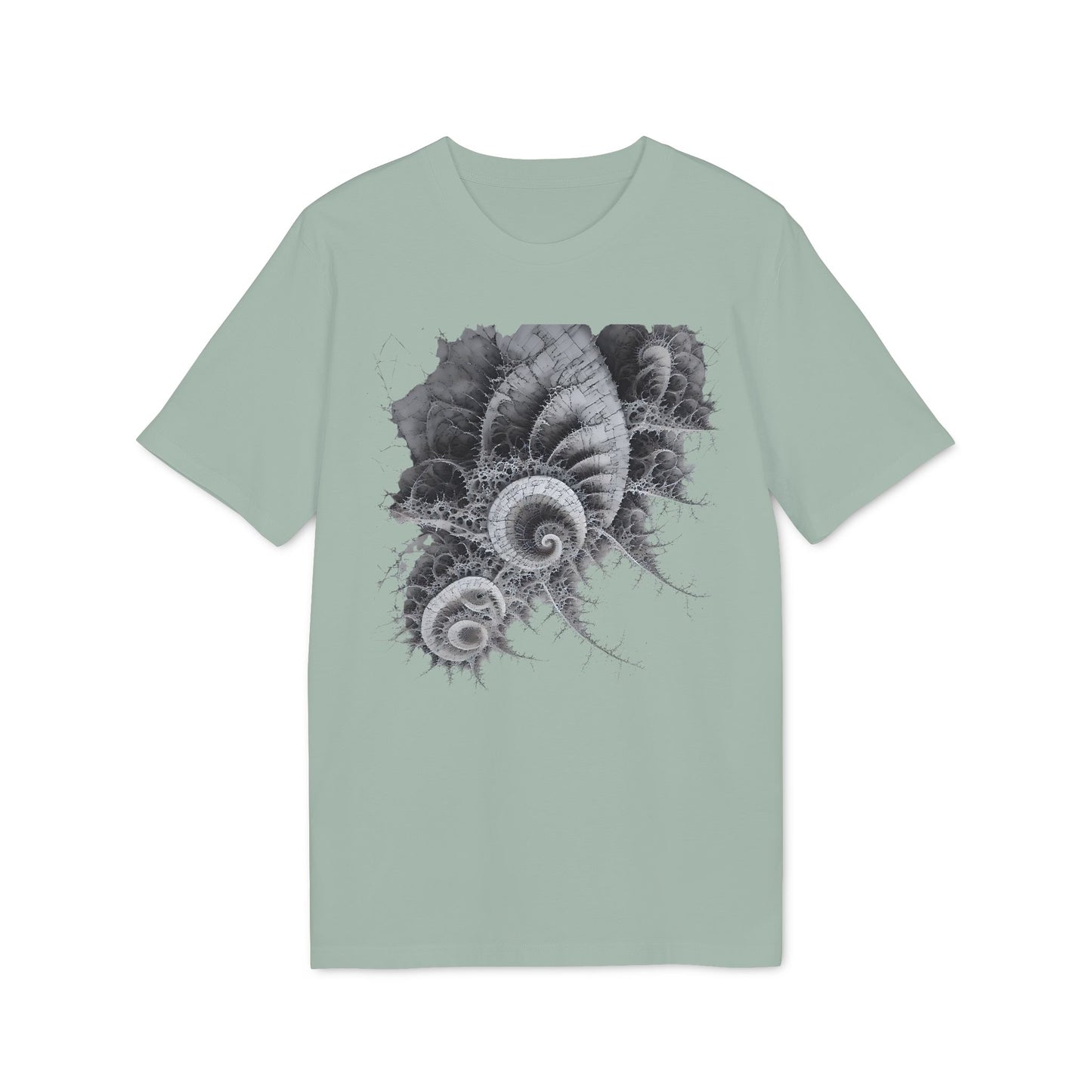 Ucique Spiral Fractal T-Shirt – Occult Geometry Dark Art | Eco Unisex Streetwear