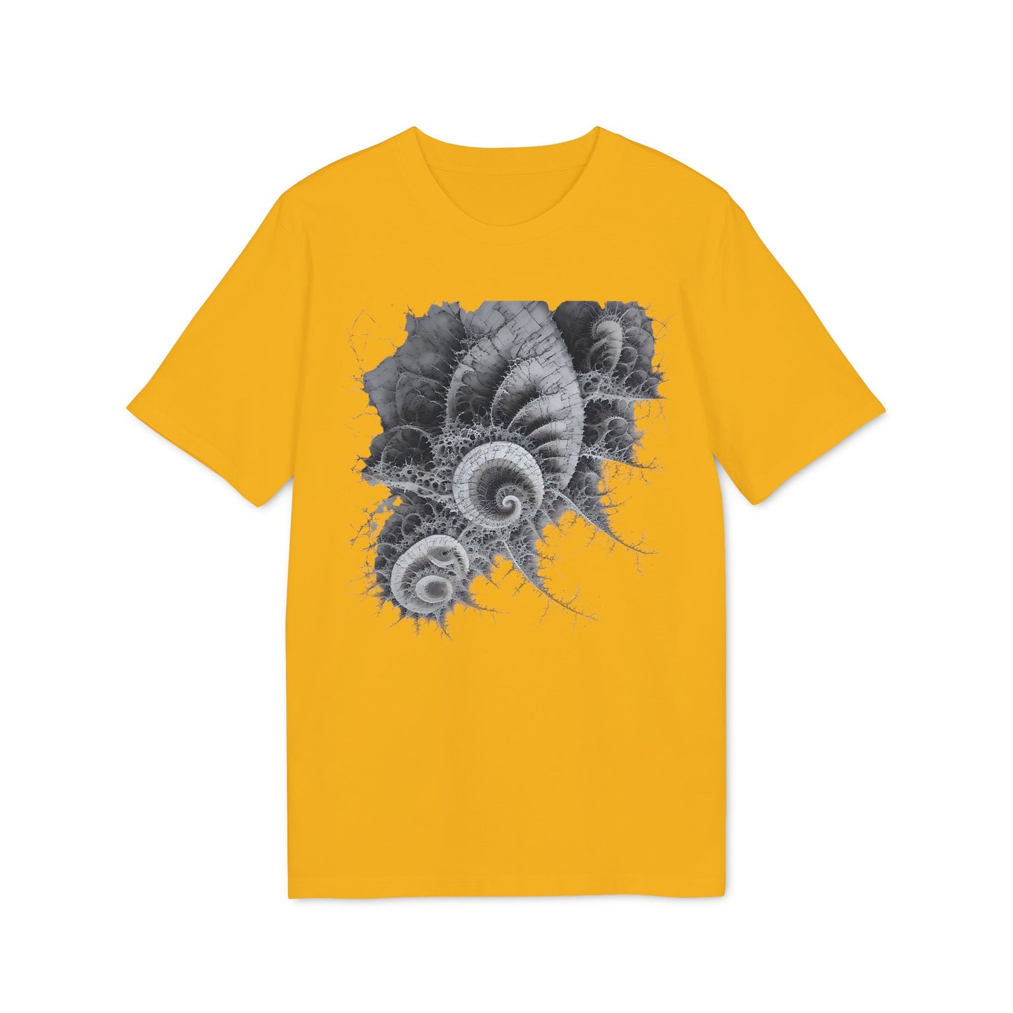 Ucique Spiral Fractal T-Shirt – Occult Geometry Dark Art | Eco Unisex Streetwear