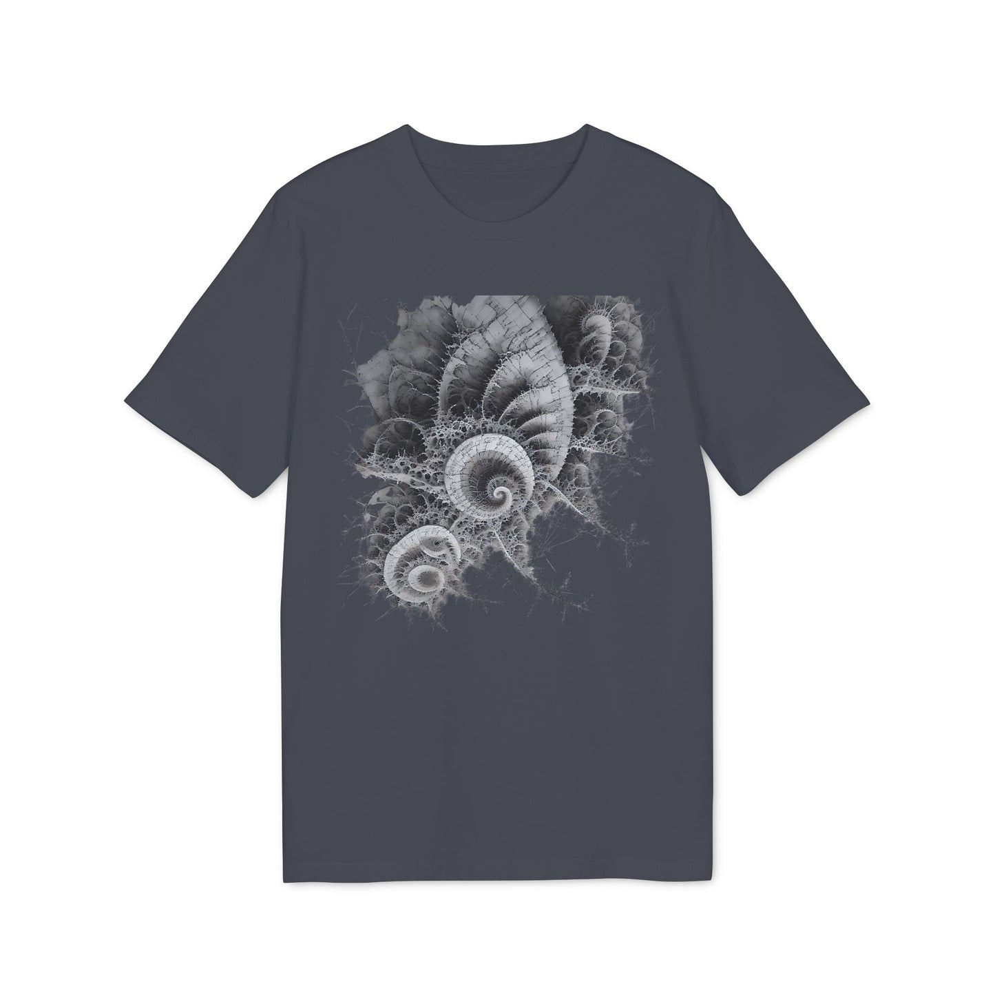 Ucique Spiral Fractal T-Shirt – Occult Geometry Dark Art | Eco Unisex Streetwear