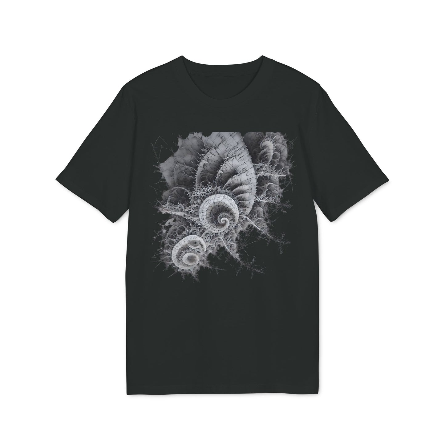 Ucique Spiral Fractal T-Shirt – Occult Geometry Dark Art | Eco Unisex Streetwear