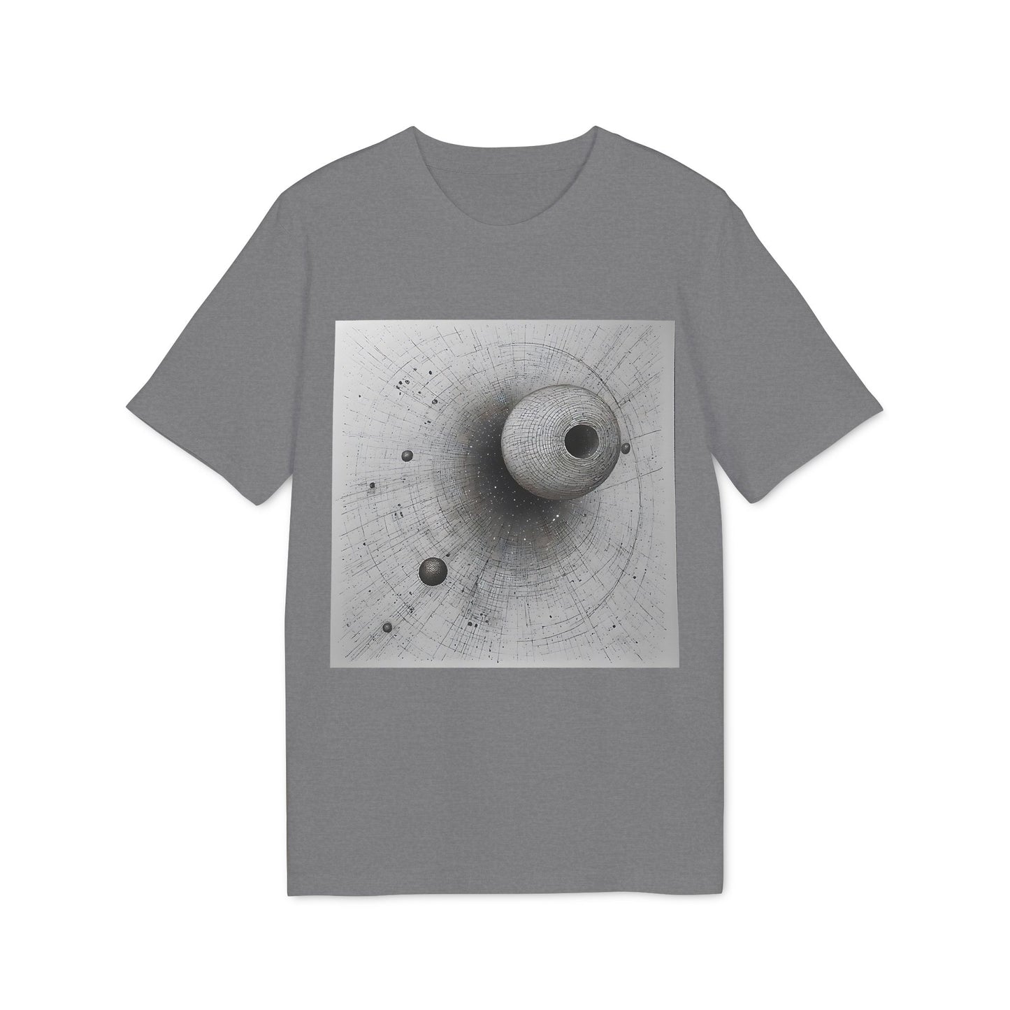 Ucique Eclipse T-Shirt – Dark Celestial Geometry | Eco Unisex Streetwear