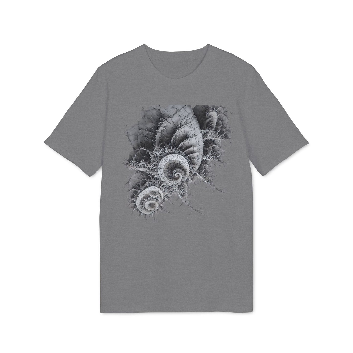 Ucique Spiral Fractal T-Shirt – Occult Geometry Dark Art | Eco Unisex Streetwear