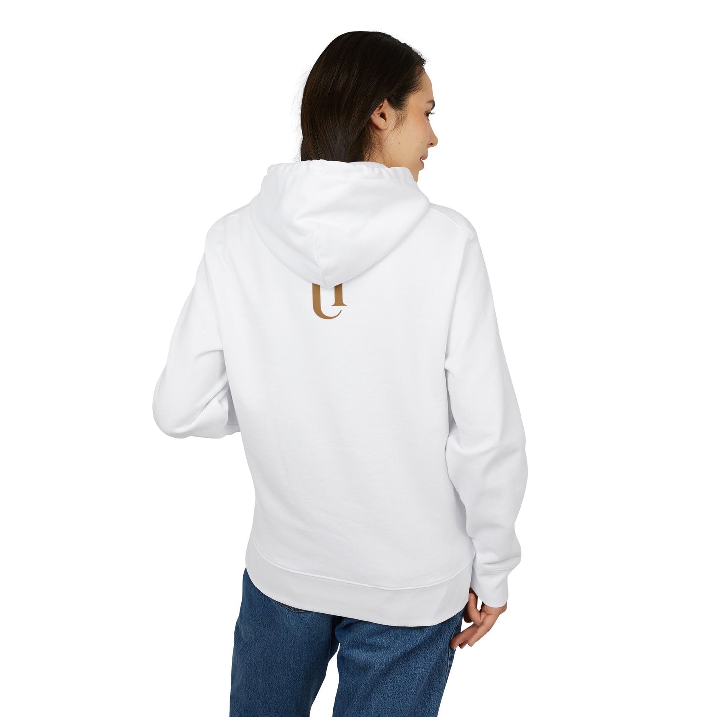 Ucique Fragmented Serenity Hoodie – Surreal Cracked Face Design | Organic Cotton Eco Gothic Streetwear