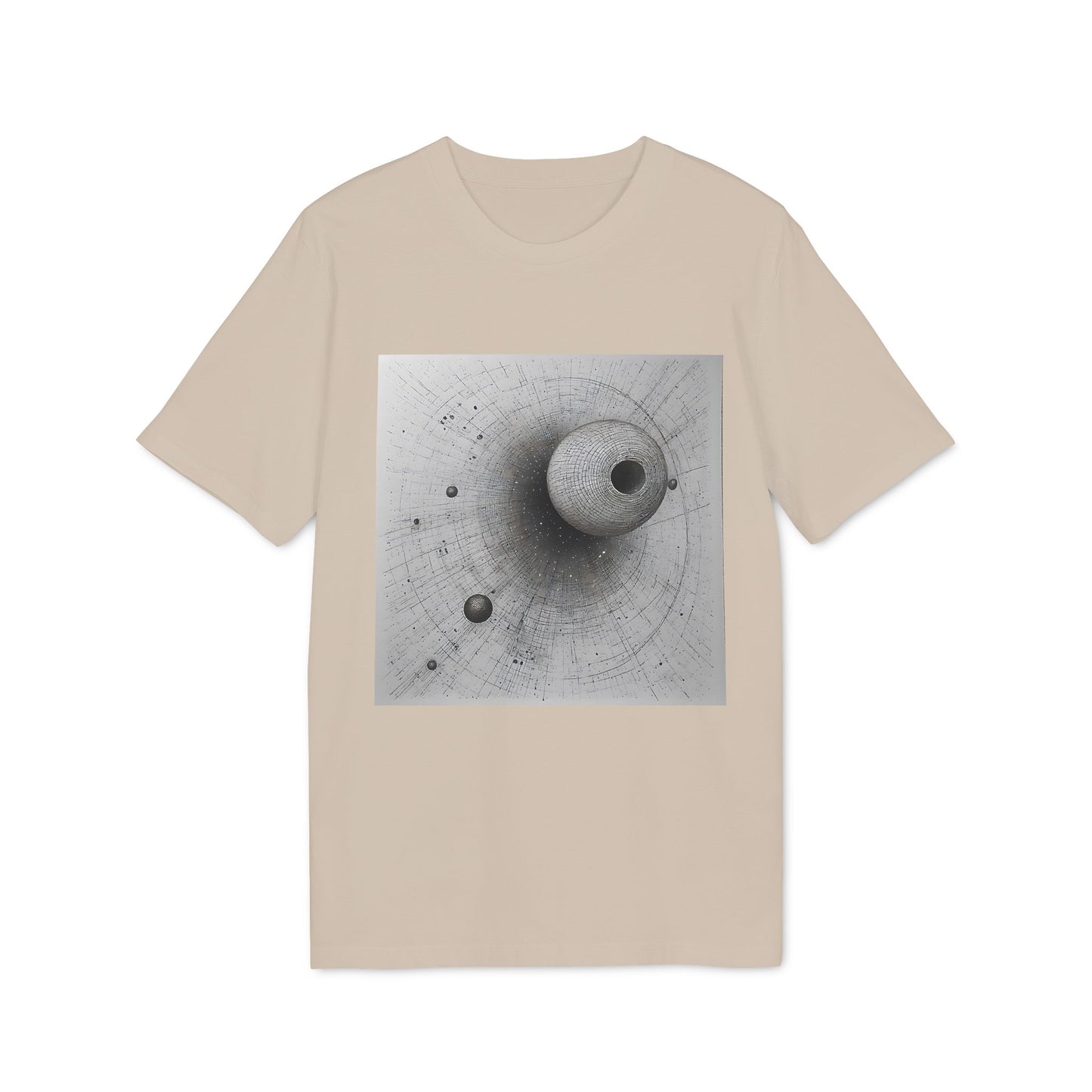 Ucique Eclipse T-Shirt – Dark Celestial Geometry | Eco Unisex Streetwear